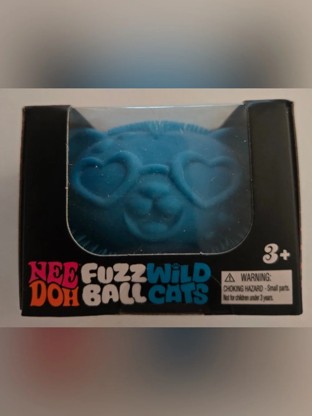 NeeDoh Fuzz Wild Ball Cats – Blue Sensory Squishy Fidget Toy – NEW